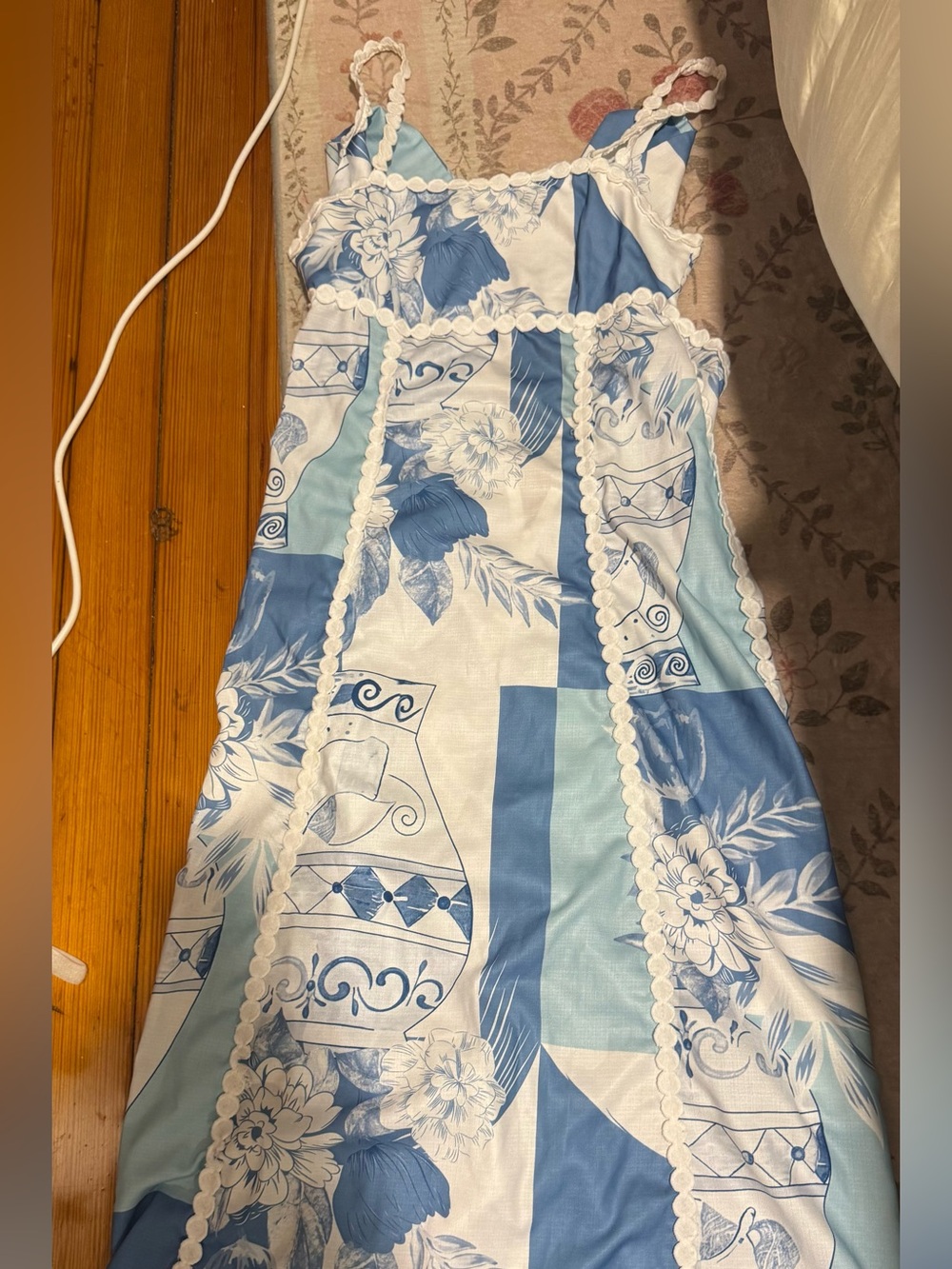 Blue & White Floral Dress